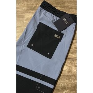 BYLT Men's NWT Performance Style 8" Coastal Boardshort Size XL in Blue/Navy Blue